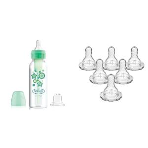image:imageDr Browns Natural Flow AntiColic Options Narrow Sippy Bottle Starter Kit with Level 3 MediumFast Flow Nipple and Level 4 Fast Flow Nipple 6 Pack