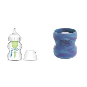 image:imageDr Browns Natural Flow AntiColic Options WideNeck Glass Baby Bottle 5 oz150 ml amp Natural Flow Options Glass Baby Bottle Sleeves100 Silicone5 ozWideNeck1 Pack  5oz  Baby Bottle Sleeves
