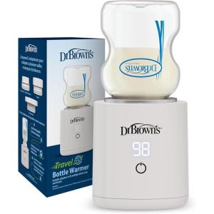 image:imageDr Browns Travel Baby Bottle Warmer Quickly Warms Breast Milk and Water for Formula OnTheGo Portable Rechargeable Cordless with 3 Bottle AdaptersTravel Bottle Warmer