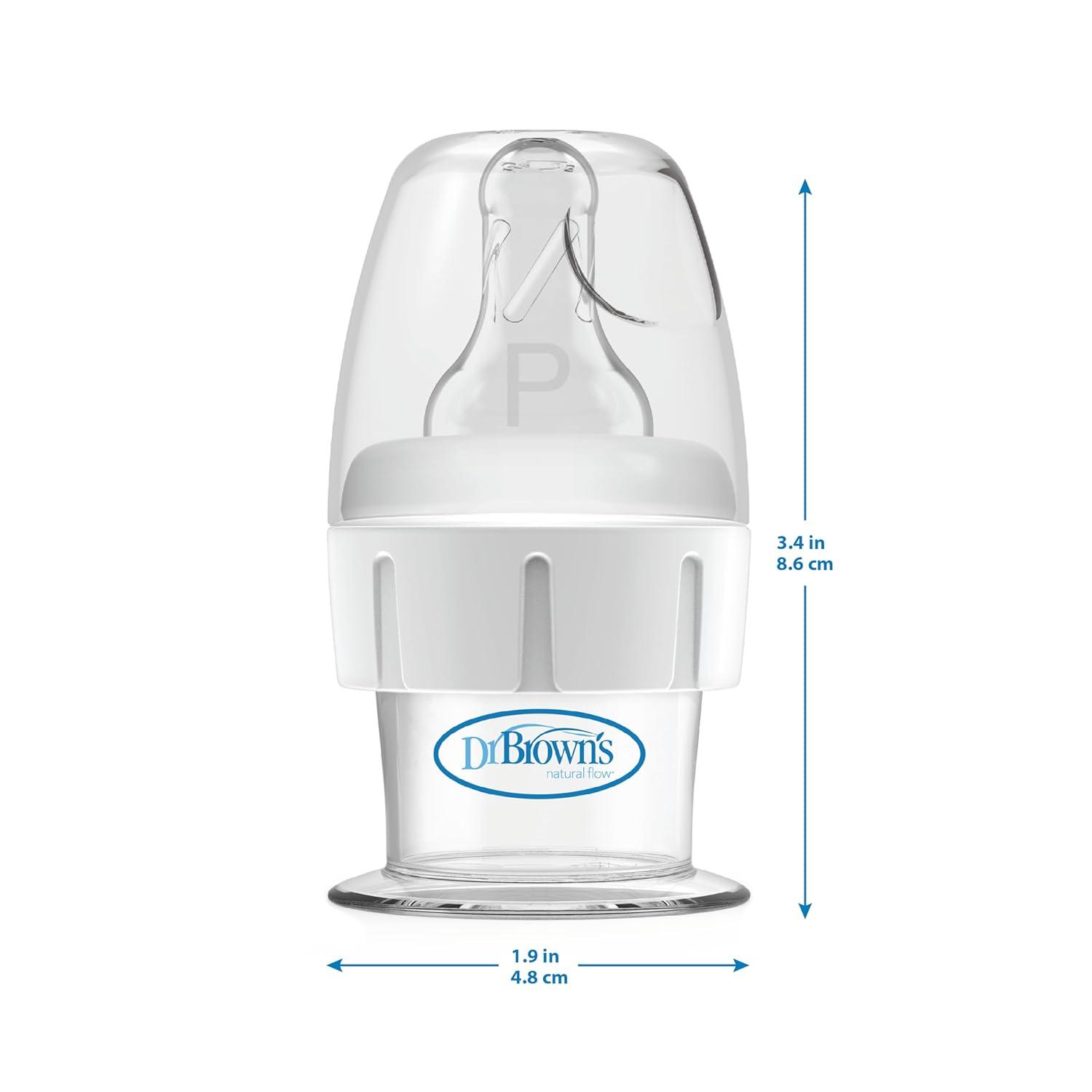 image:imageDr Browns Accufeed 60 Bottle with Preemie Flow and Level T Nipples 2 oz60 mL BPAFree 0m 3CountFirst Feeder Clear