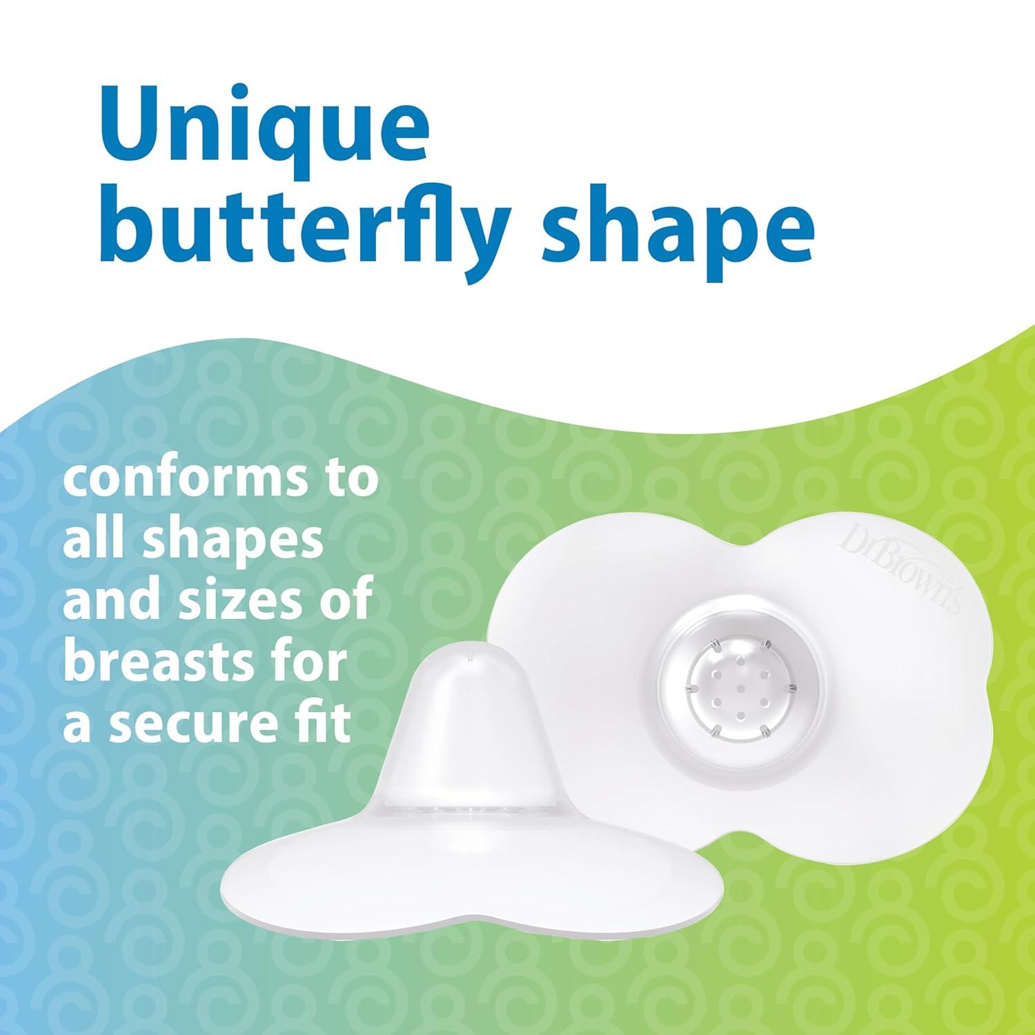 image:imageDr Browns Butterfly Breastfeeding Nipple Shields for Protecting Sore Flat or Inverted Nipples Essential for Latching Difficulties with Microwave Sterilizer Carrying Case 24mmSize 1 20mm