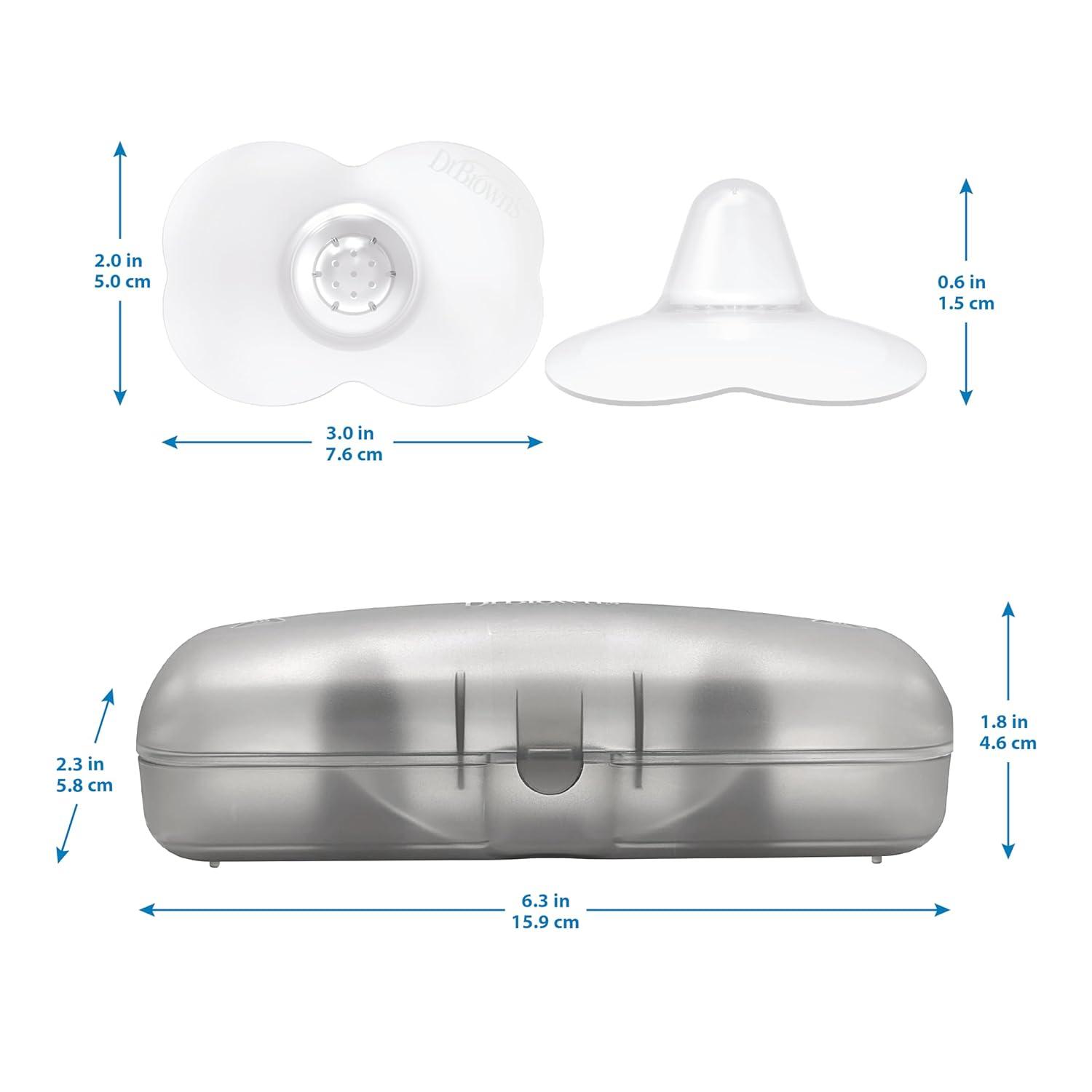 image:imageDr Browns Butterfly Breastfeeding Nipple Shields for Protecting Sore Flat or Inverted Nipples Essential for Latching Difficulties with Microwave Sterilizer Carrying Case 24mmSize 1 20mm