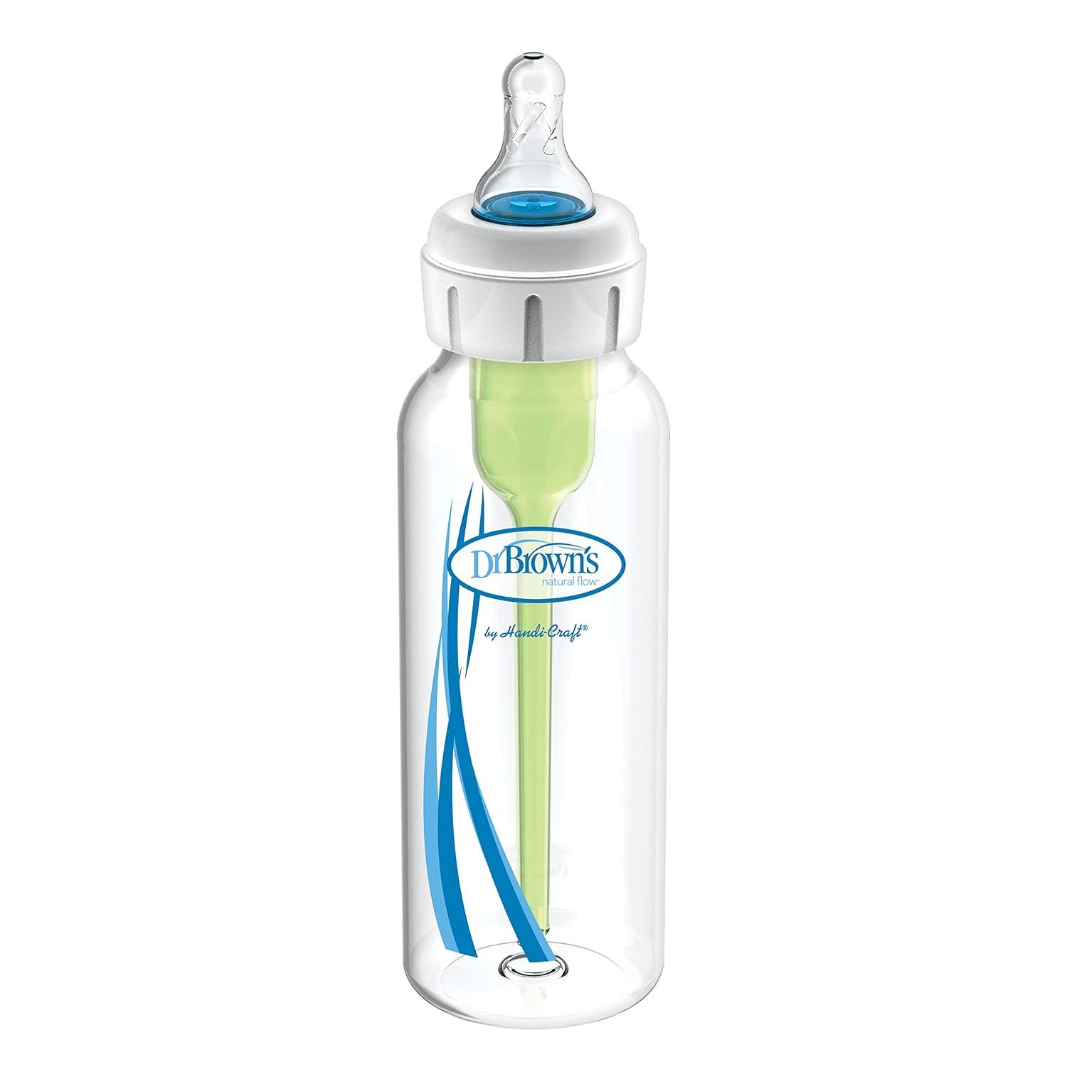 image:imageDr Browns Medical Specialty Feeding System Narrow Baby Bottle InfantPaced Feeding Valve Oral Feeding Solution for Infants with Cleft Lip Tongue Tie Lip Tie 8oz250ml 2 Pack2 Count