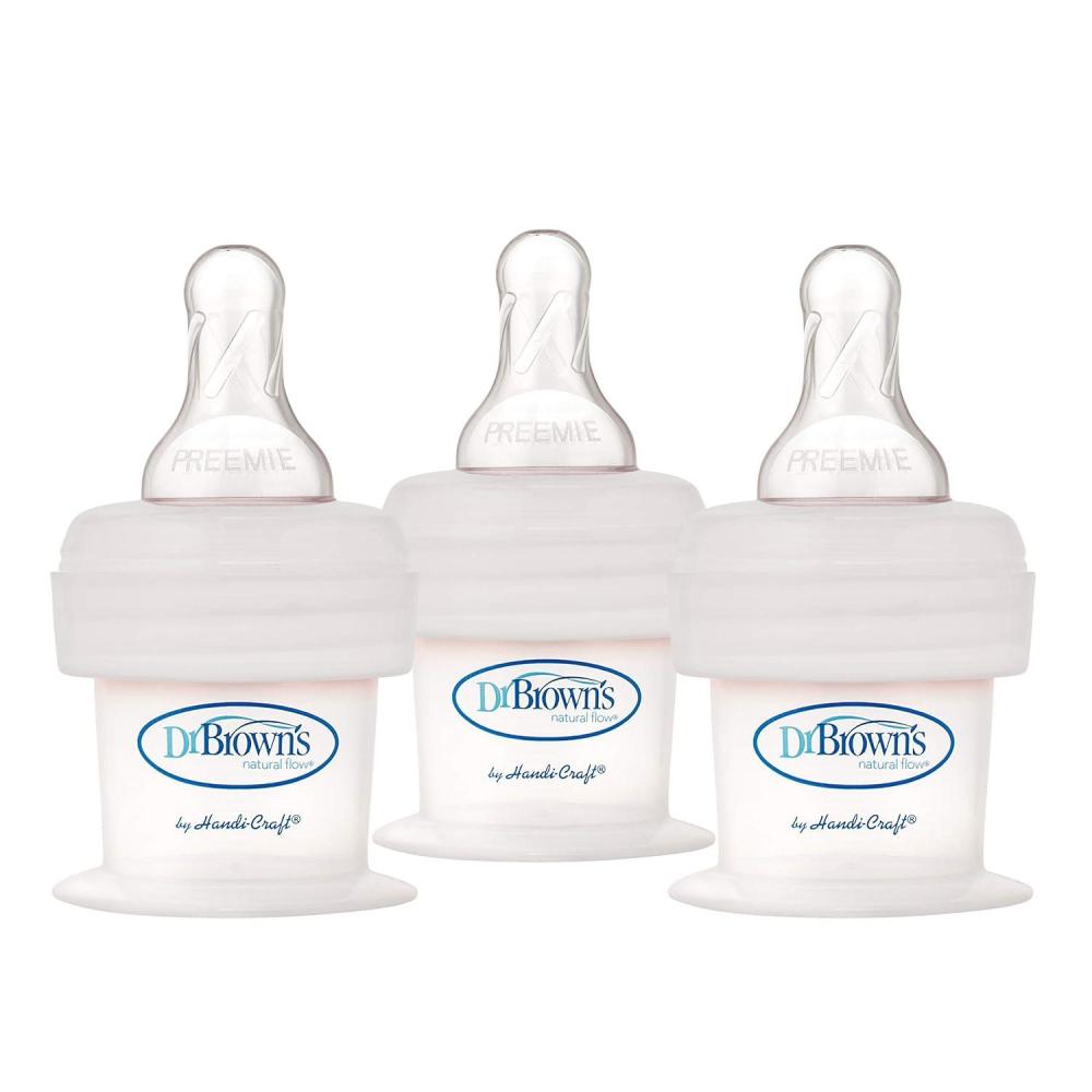 image:imageDr Browns Accufeed 60 Bottle with Preemie Flow and Level T Nipples 2 oz60 mL BPAFree 0m 3CountFirst Feeder Clear