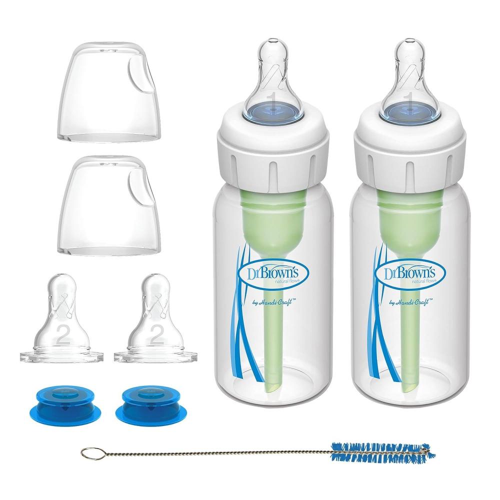 image:imageDr Browns Medical Specialty Feeding System Narrow Baby Bottle InfantPaced Feeding Valve Oral Feeding Solution for Infants with Cleft Lip Tongue Tie Lip Tie 8oz250ml 2 Pack2 Count