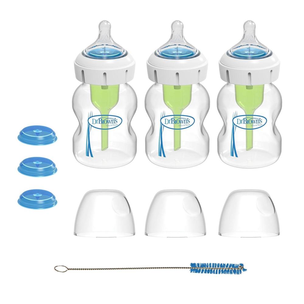 image:imageDr Browns Medical Specialty Feeding System WideNeck Baby Bottles Oral Feeding Solution for Preemies and Infants with Cleft Lip amp Feeding Challenges 5 oz150 mL 0m 3Pack