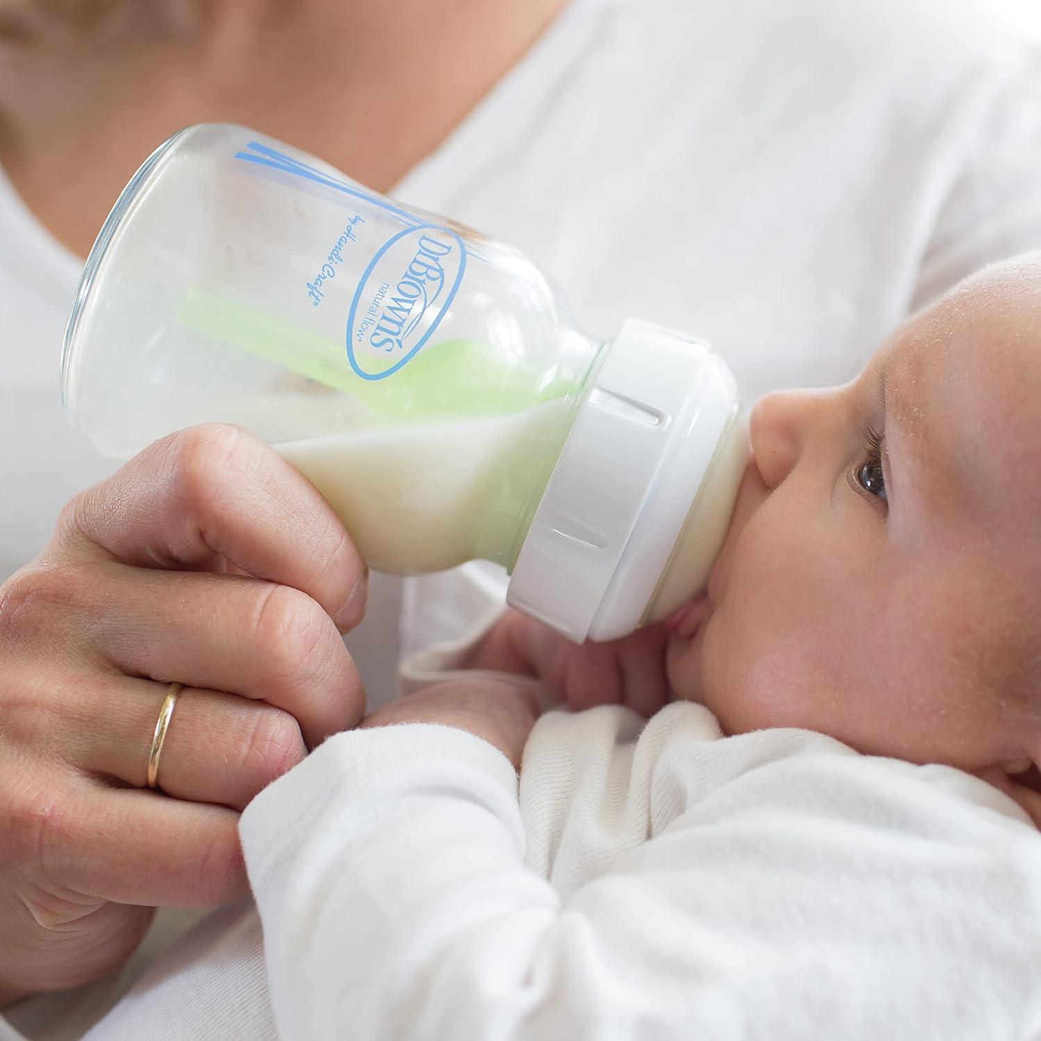 image:imageDr Browns AntiColic Options WideNeck Baby Bottle Feeding Set 5 oz9 oz with Bottle Travel Caps Packaging May VaryBottle Feeding Essentials