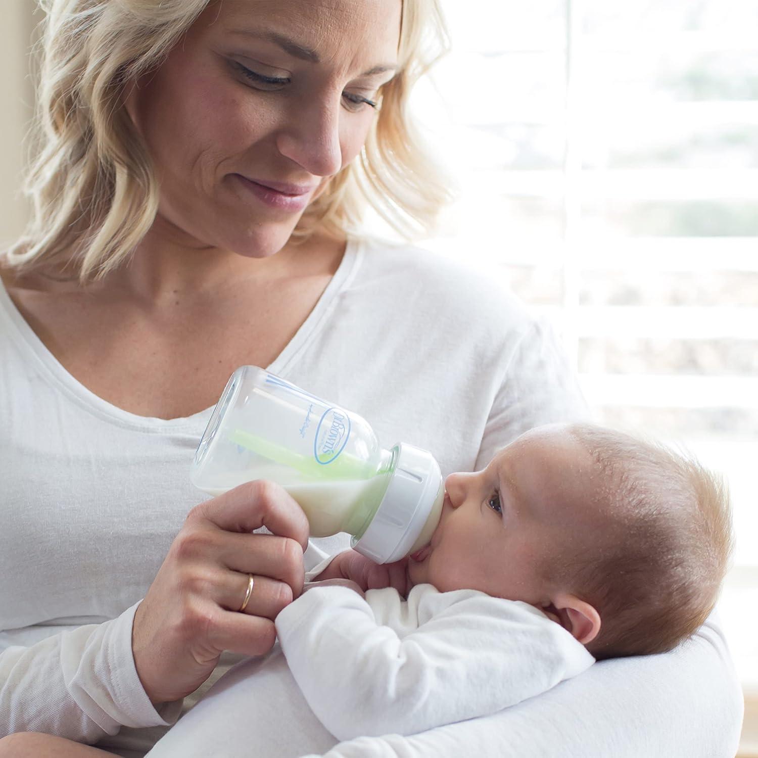 image:imageDr Browns AntiColic Options WideNeck Baby Bottle Feeding Set 5 oz9 oz with Bottle Travel Caps Packaging May VaryBottle Feeding Essentials