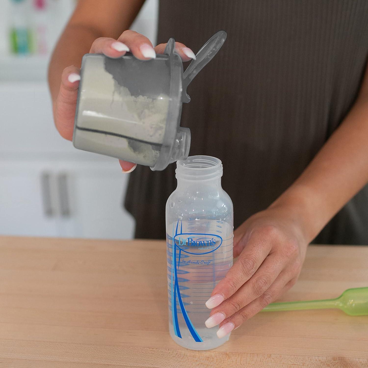 image:imageDr Browns Baby Formula Dispenser with SnapOn Lid for OntheGo FeedingsMilk Powder Dispenser for Traveling with InfantGray1Pack Gray