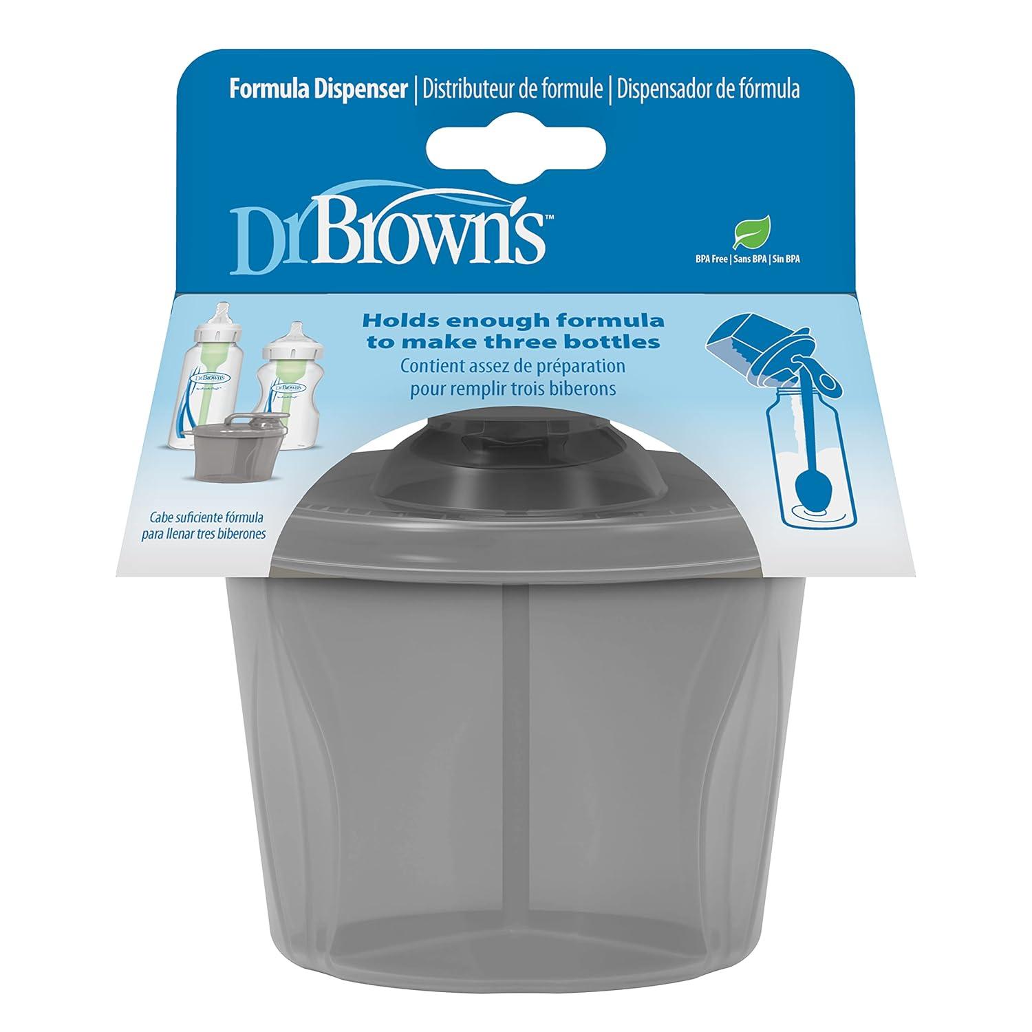 image:imageDr Browns Baby Formula Dispenser with SnapOn Lid for OntheGo FeedingsMilk Powder Dispenser for Traveling with InfantGray1Pack Gray