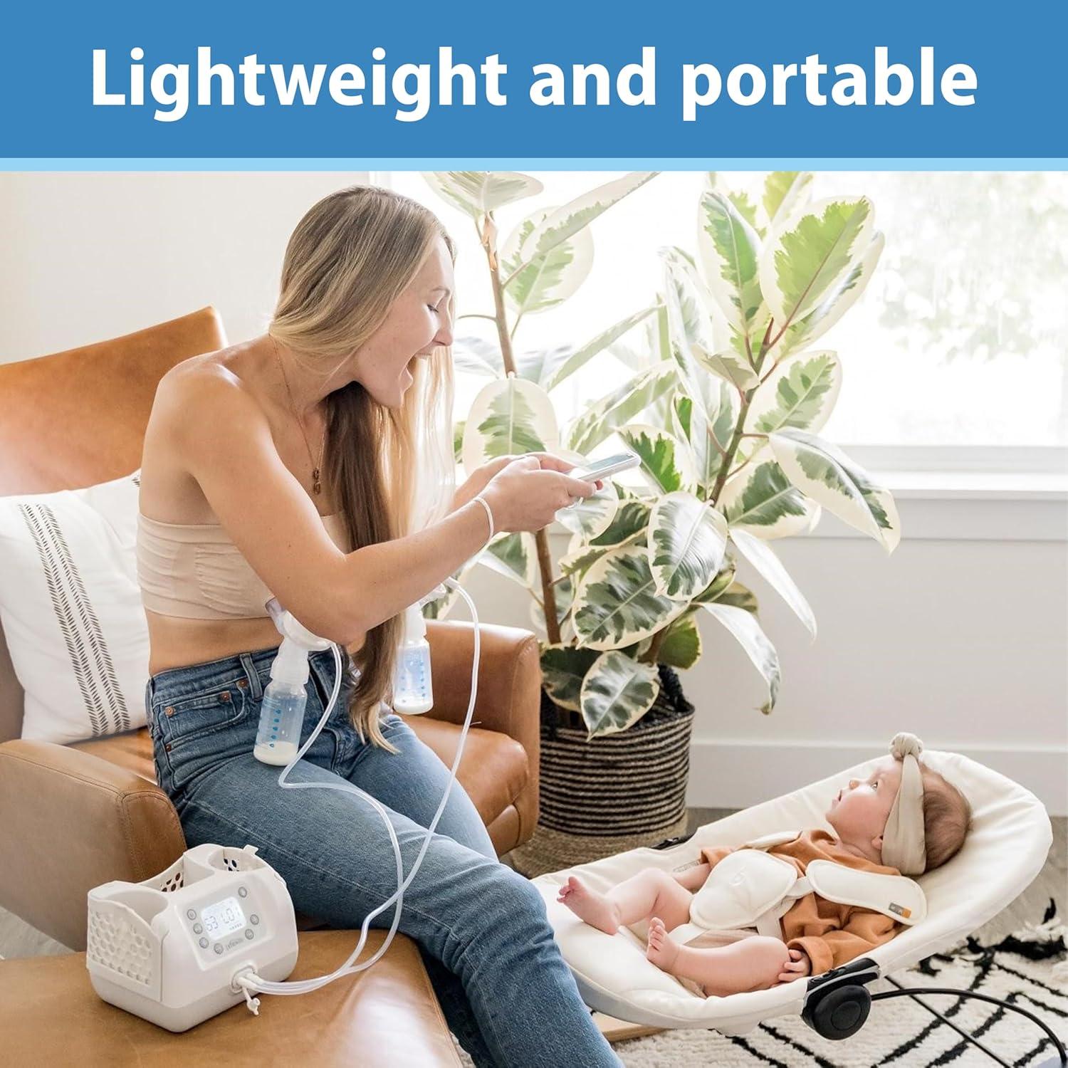 image:imageDr Browns Customflow Hospital Strength Double Electric Breast Pump with Adjustable Settings Includes Breast Milk Collection Bottles Flanges amp Other Pumping EssentialsBreast Pump Gift Set