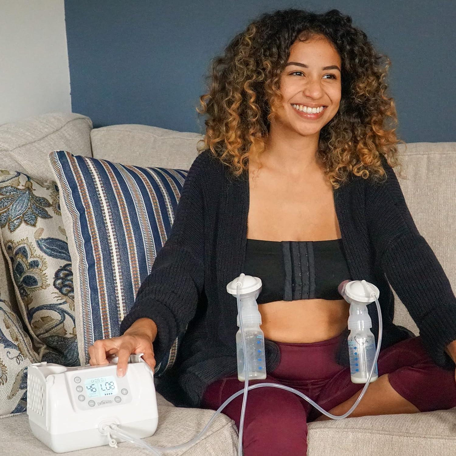image:imageDr Browns Customflow Hospital Strength Double Electric Breast Pump with Adjustable Settings Includes Breast Milk Collection Bottles Flanges amp Other Pumping EssentialsBreast Pump Gift Set