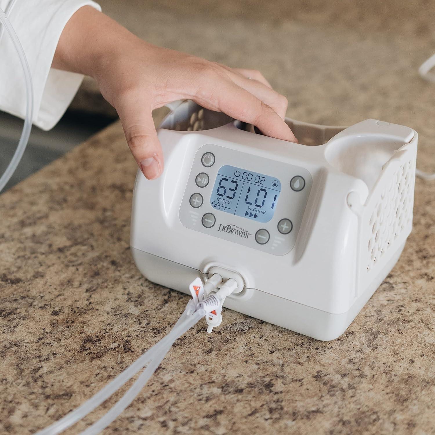 image:imageDr Browns Customflow Hospital Strength Double Electric Breast Pump with Adjustable Settings Includes Breast Milk Collection Bottles Flanges amp Other Pumping EssentialsBreast Pump Gift Set