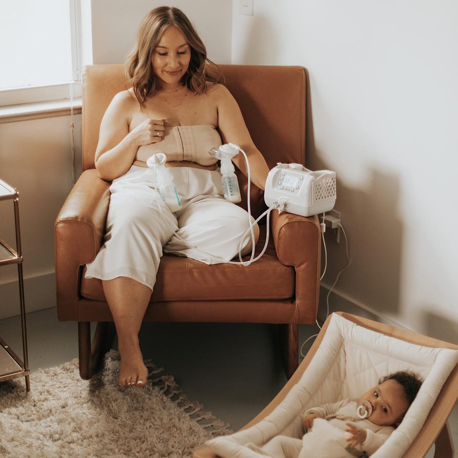 image:imageDr Browns Customflow Hospital Strength Double Electric Breast Pump with Adjustable Settings Includes Breast Milk Collection Bottles Flanges amp Other Pumping EssentialsBreast Pump Gift Set