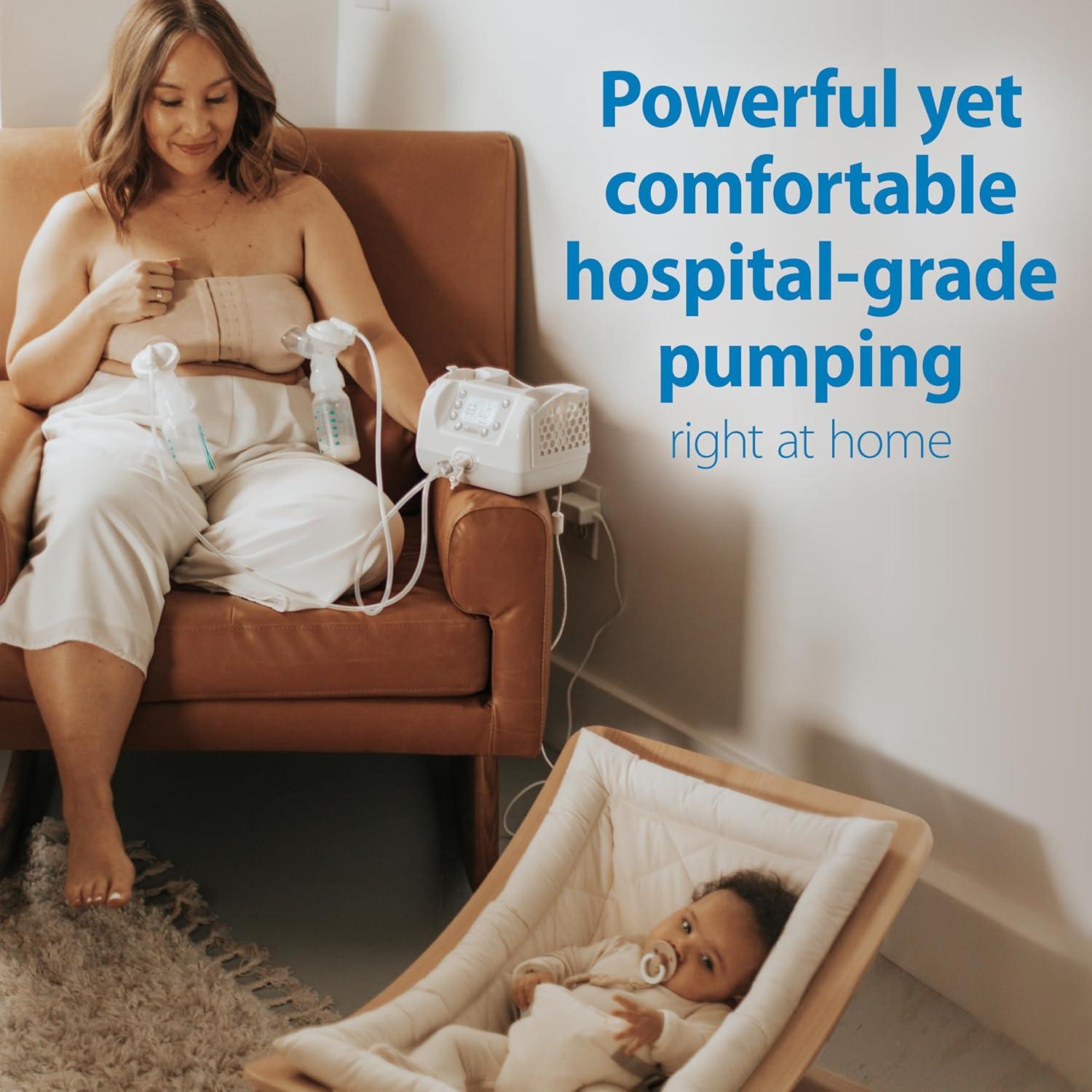image:imageDr Browns Customflow Hospital Strength Double Electric Breast Pump with Adjustable Settings Includes Breast Milk Collection Bottles Flanges amp Other Pumping EssentialsBreast Pump Gift Set