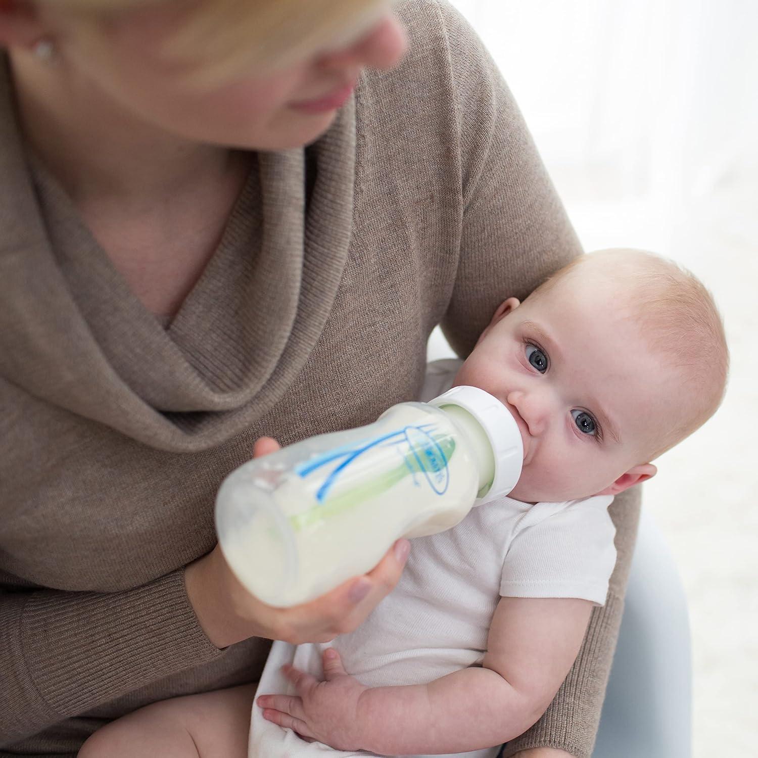 image:imageDr Browns Natural Flow AntiColic Options WideNeck Baby Bottles 9 oz270 mL with Level 1 Slow Flow Nipple 4 Count 0m1Pack 5oz Clear