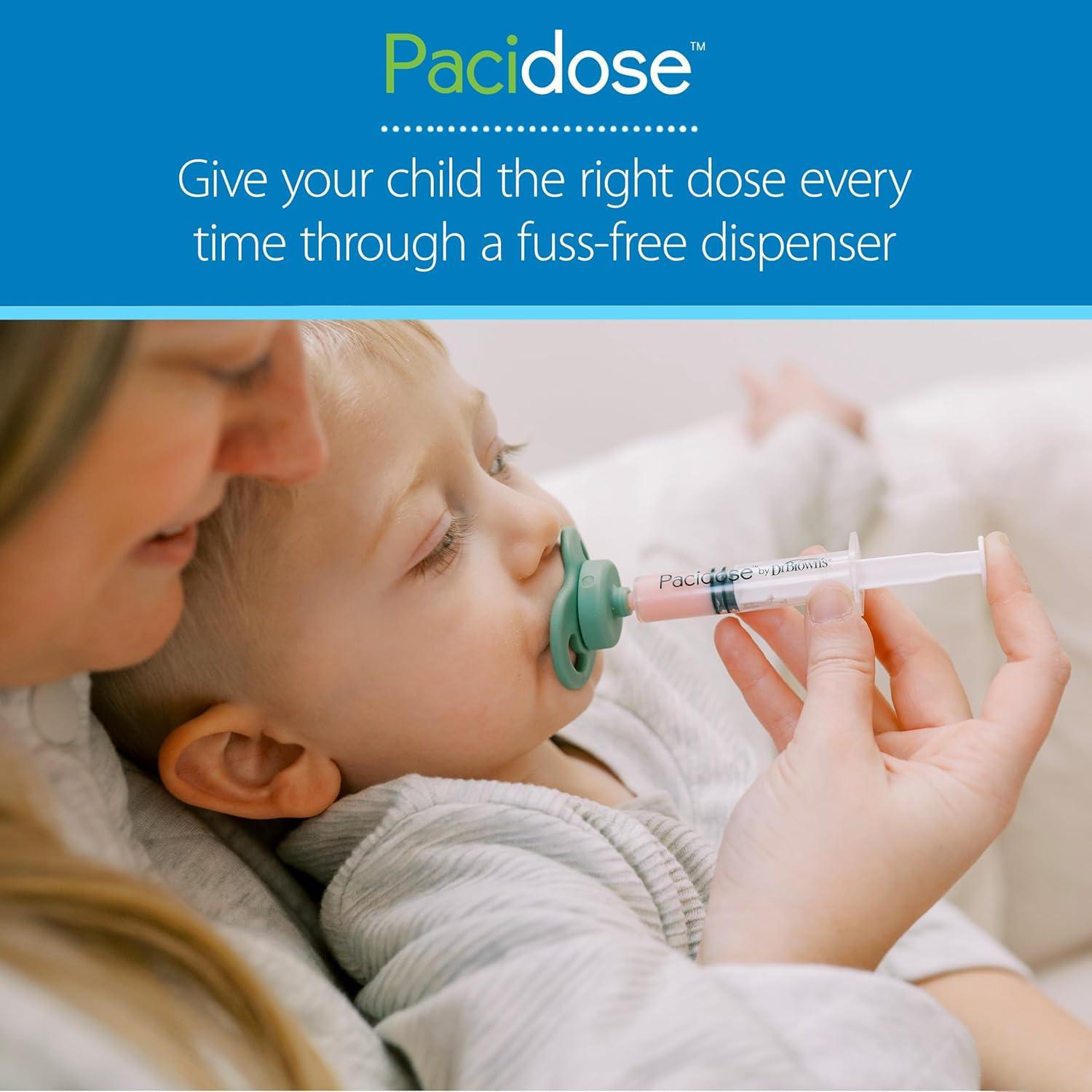 image:imageDr Browns Pacidose Liquid Medicine Dispenser for Babies and Toddlers Oral Syringe and Two Bulb Sizes 06 m and 618 m BPAFree2 Count Pack of 1