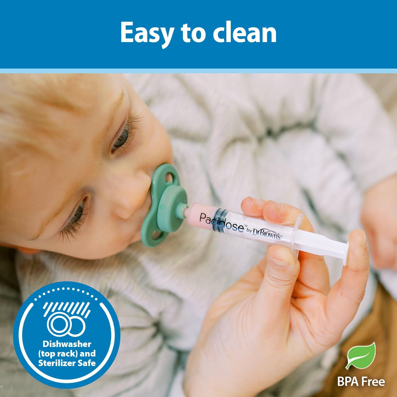 image:imageDr Browns Pacidose Liquid Medicine Dispenser for Babies and Toddlers Oral Syringe and Two Bulb Sizes 06 m and 618 m BPAFree2 Count Pack of 1