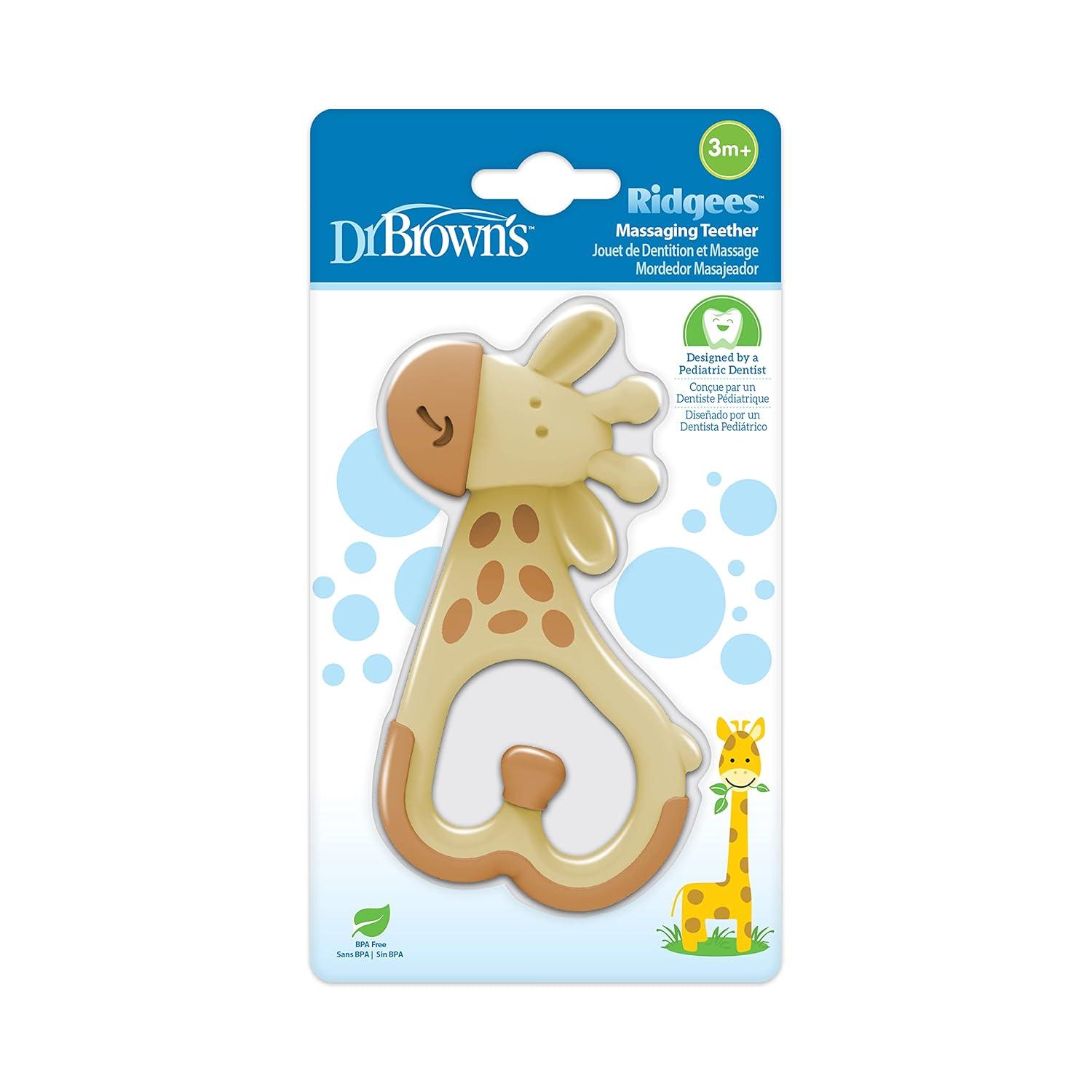 image:imageDr Browns Ridgees Giraffe Massaging Baby Teether Designed by a Pediatric Dentist BPA Free 3mGiraffe Textured Teether