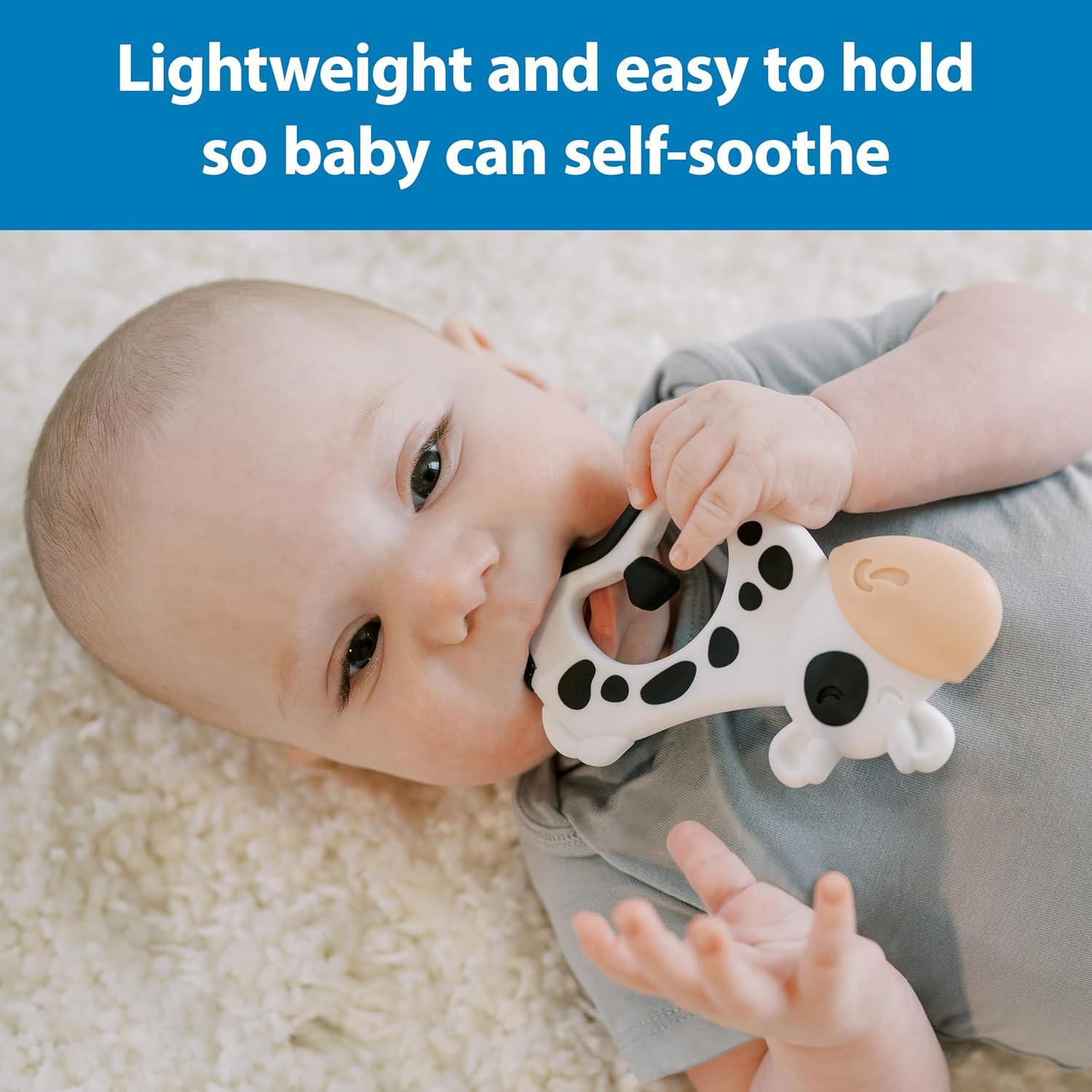 image:imageDr Browns Ridgees Giraffe Massaging Baby Teether Designed by a Pediatric Dentist BPA Free 3mWhite Black Spots