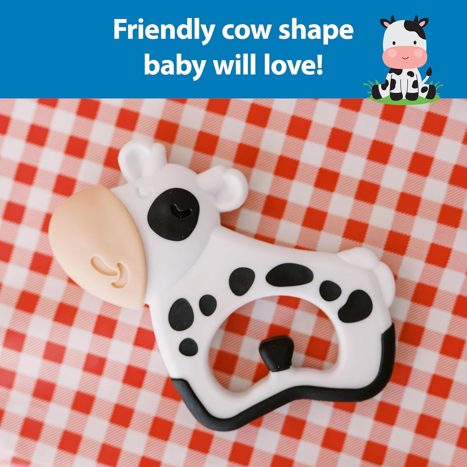 image:imageDr Browns Ridgees Giraffe Massaging Baby Teether Designed by a Pediatric Dentist BPA Free 3mWhite Black Spots