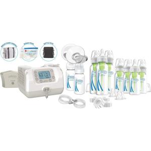image:imageDr Browns Customflow Hospital Strength Double Electric Breast Pump with Adjustable Settings Includes Breast Milk Collection Bottles Flanges amp Other Pumping EssentialsDeluxe Breast Pump Gift Set