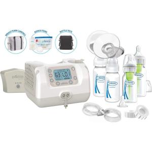 image:imageDr Browns Customflow Hospital Strength Double Electric Breast Pump with Adjustable Settings Includes Breast Milk Collection Bottles Flanges amp Other Pumping EssentialsOnthego Breast Pump Gift Set