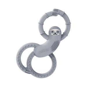 image:imageDr Browns Flexees Teether Pink Bunny Soft 100 Silicone Baby Teether BPA Free 3m 1 PackSloth  Gray
