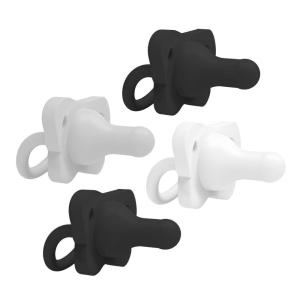 image:imageDr Browns HappyPaci 100 Silicone Baby Pacifier Contoured OnePiece Design GrayGreenEcru 06m BPAFree 3Pack4Pack  GrayBlackWhite