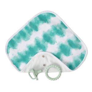 image:imageDr Browns Lovey Blanket with Ring Teether and HappyPaci Silicone OnePiece Pacifier Green