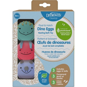 image:imageDr Browns Baby and Toddler Toothbrush Green Dinosaur 1Pack 14 Years CleanUp Float amp Hatch Dino Eggs Bath Toy 6m DinoSoft Baby Bath Spout Cover BPA Free Certified Plastic NeutralDino Hatch Eggs