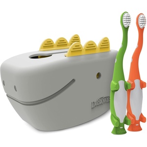 image:imageDr Browns Baby and Toddler Toothbrush Green and Orange Dinosaur 2Pack 14 Years and CleanUp DinoSoft Baby Bath Spout Cover Toddler Bathtub Safety for Kids BPA Free Certified Plastic NeutralDino Spout Cover With Orange and Green Dino Toothbrushes