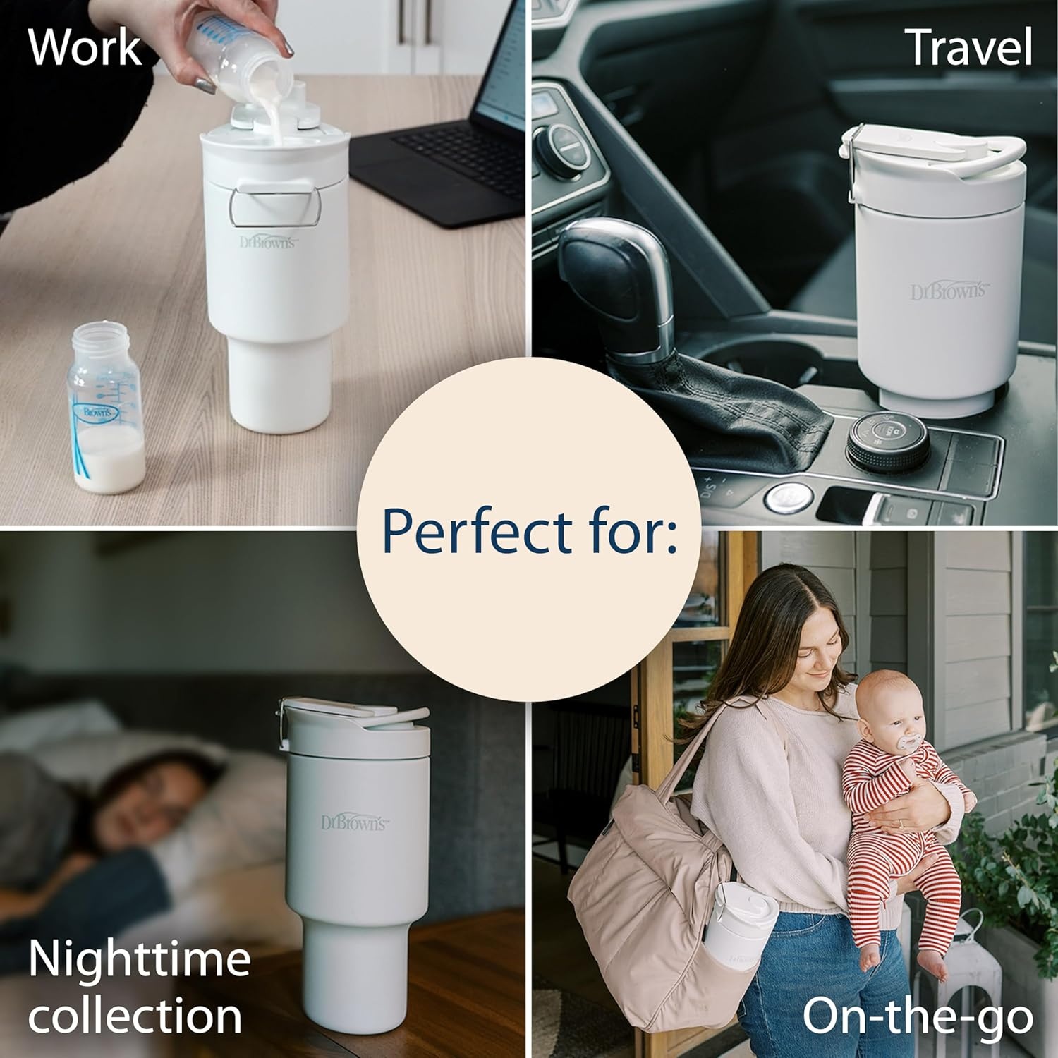 image:imageDr Browns Breast Milk and Formula Chiller Portable Insulated Storage for Breast Pumping and Bottle Feeding 20 oz590 mL Capacity Arctic White BPAFree 1PackArctic White Value Pack