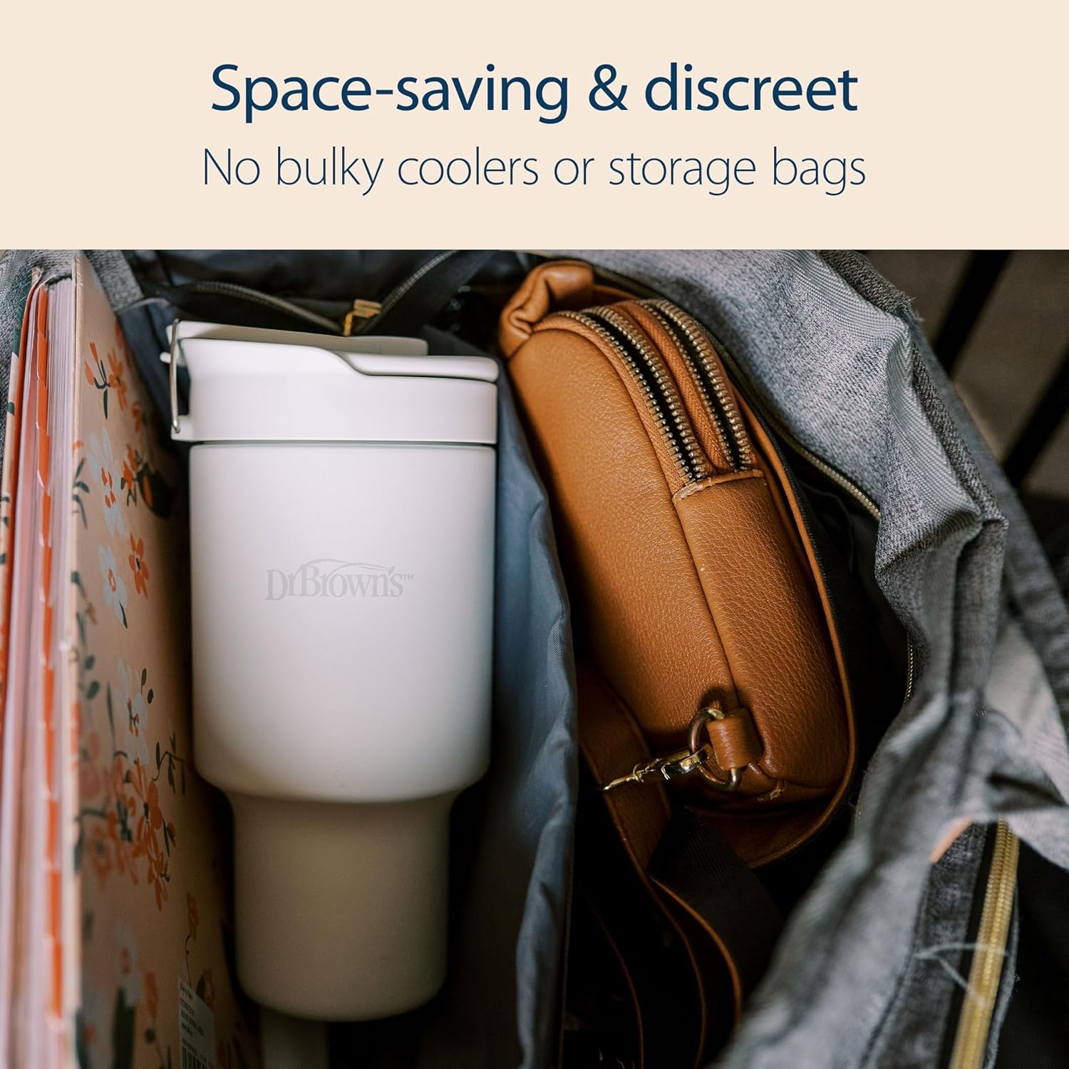 image:imageDr Browns Breast Milk and Formula Chiller Portable Insulated Storage for Breast Pumping and Bottle Feeding 20 oz590 mL Capacity Arctic White BPAFree 1PackArctic White Value Pack
