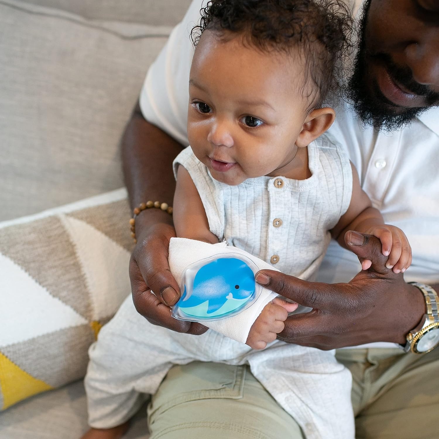 image:imageDr Browns Cold Comfort Compress Baby Ice Pack Freezable Reusable First Aid Pain Relief for Kids Polar Bear and Whale BPA Free 2PackSmall