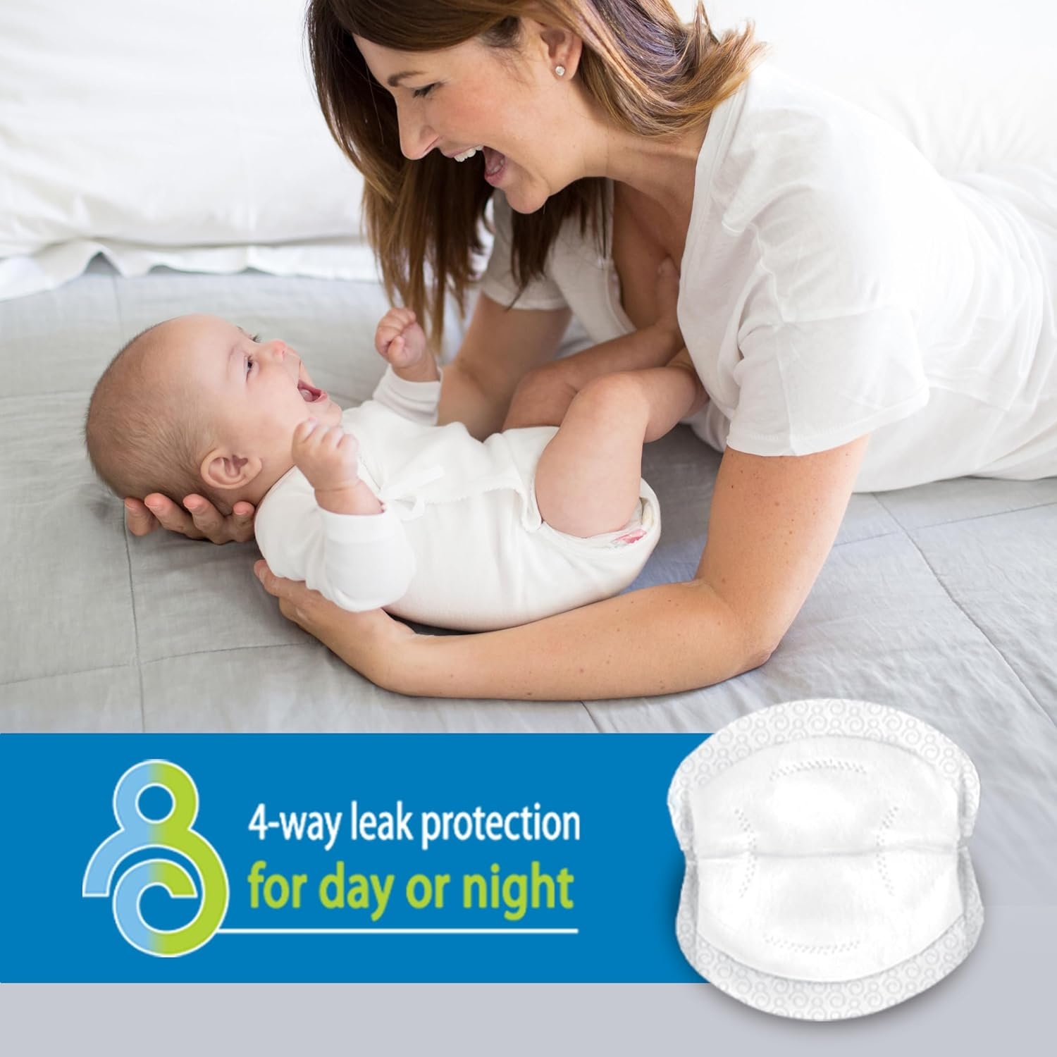 image:imageDr Browns Disposable Breast Pads for Leakproof Protection Absorbent and Discreet Nursing Pads with Adhesive Strips for Day or Night 240 Count Pack of 4