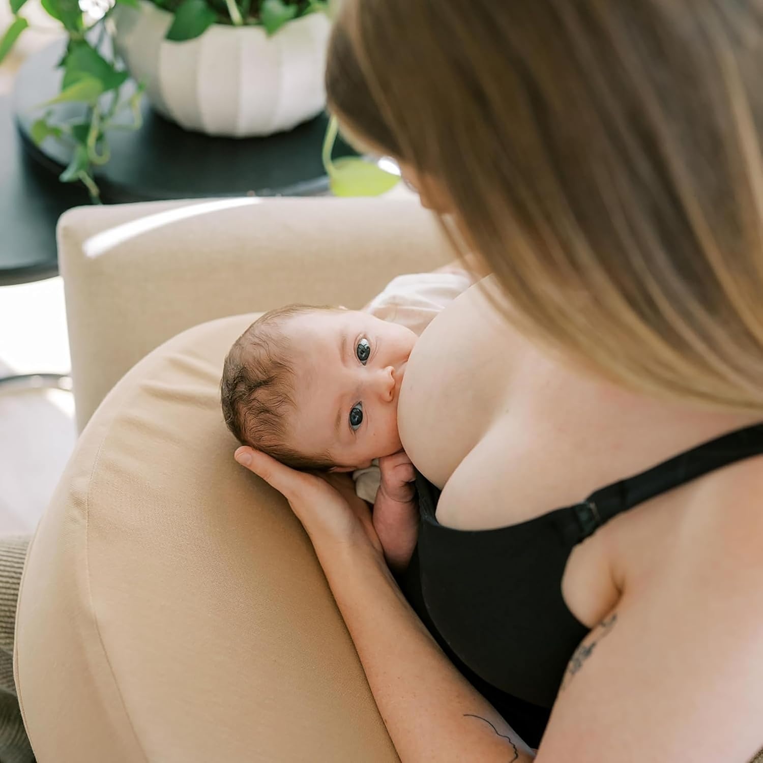 image:imageDr Browns Feeding Support Pillow with Cover Gentle Biege amp Breast Milk Storage Bags 100 ct 6 oz Bags BPA free