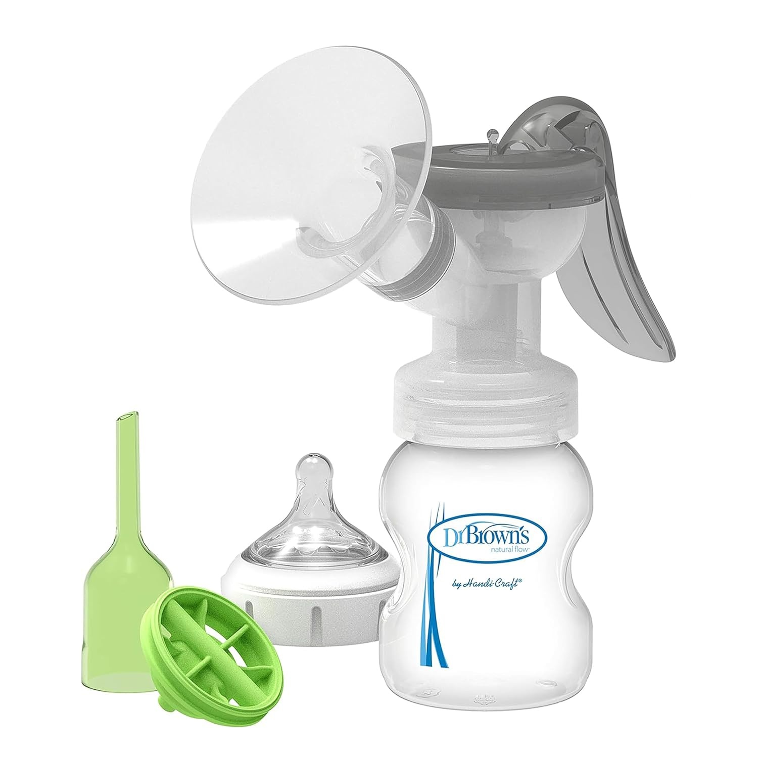 image:imageDr Browns Feeding Support Pillow with Cover Gentle Biege amp Manual Breast Pump amp Breast Milk Storage Bags 100 ct 6 oz Bags BPA free