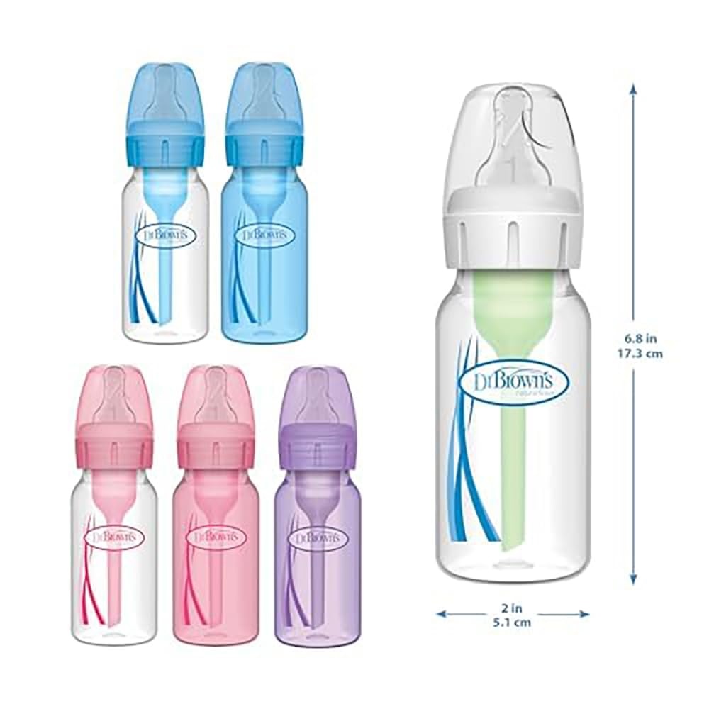 image:imageDr Browns Feeding Support Pillow with Cover Gentle Biege amp Natural Flow AntiColic Options Narrow Baby Bottle 4 oz120 mL 0m 4 Pack