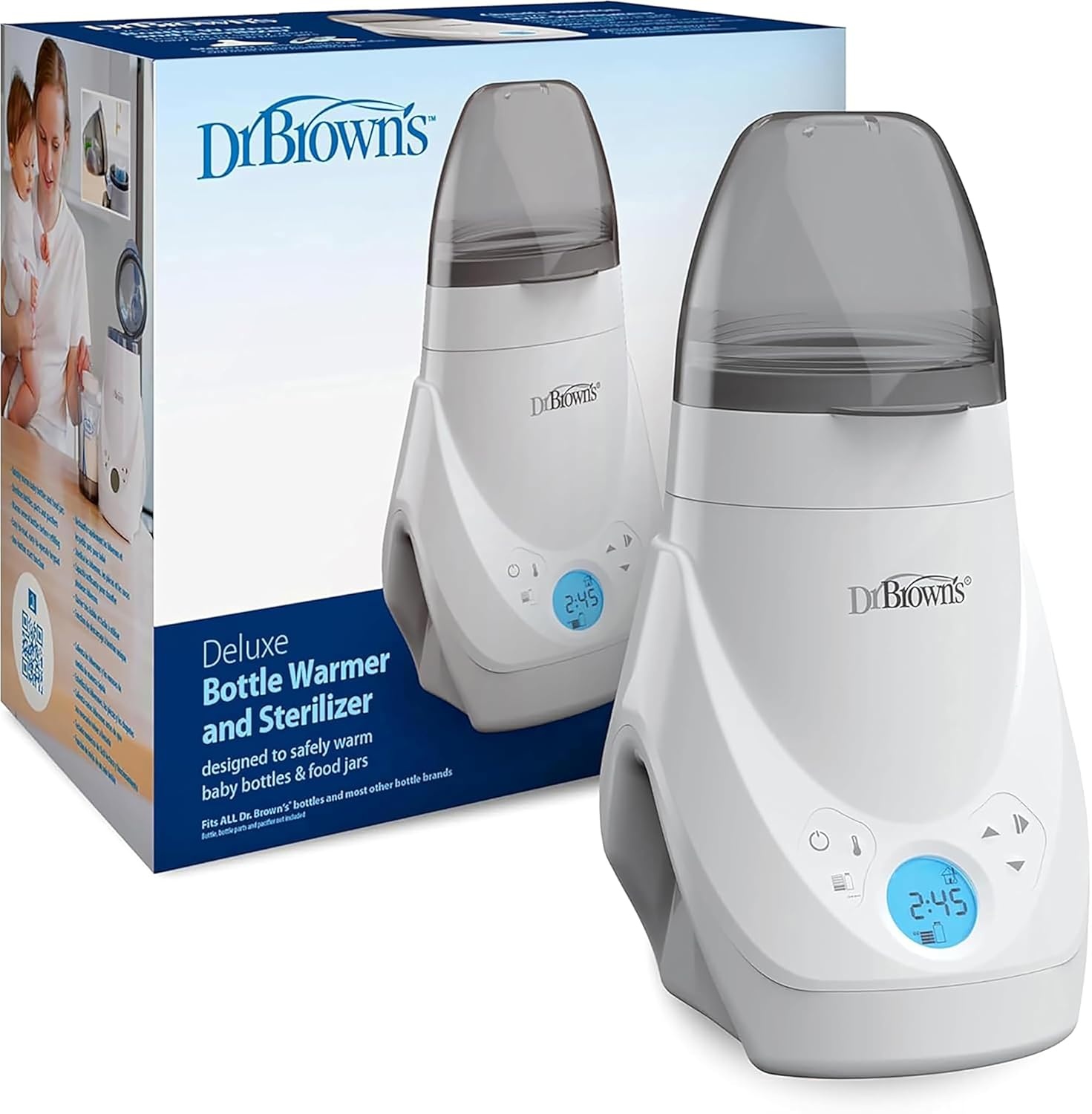 image:imageDr Browns Feeding Support Pillow with Cover Light Gray amp Deluxe Baby Bottle Warmer amp Natural Flow AntiColic Options Narrow Baby Bottle 4 oz120 mL 0m 4 Pack