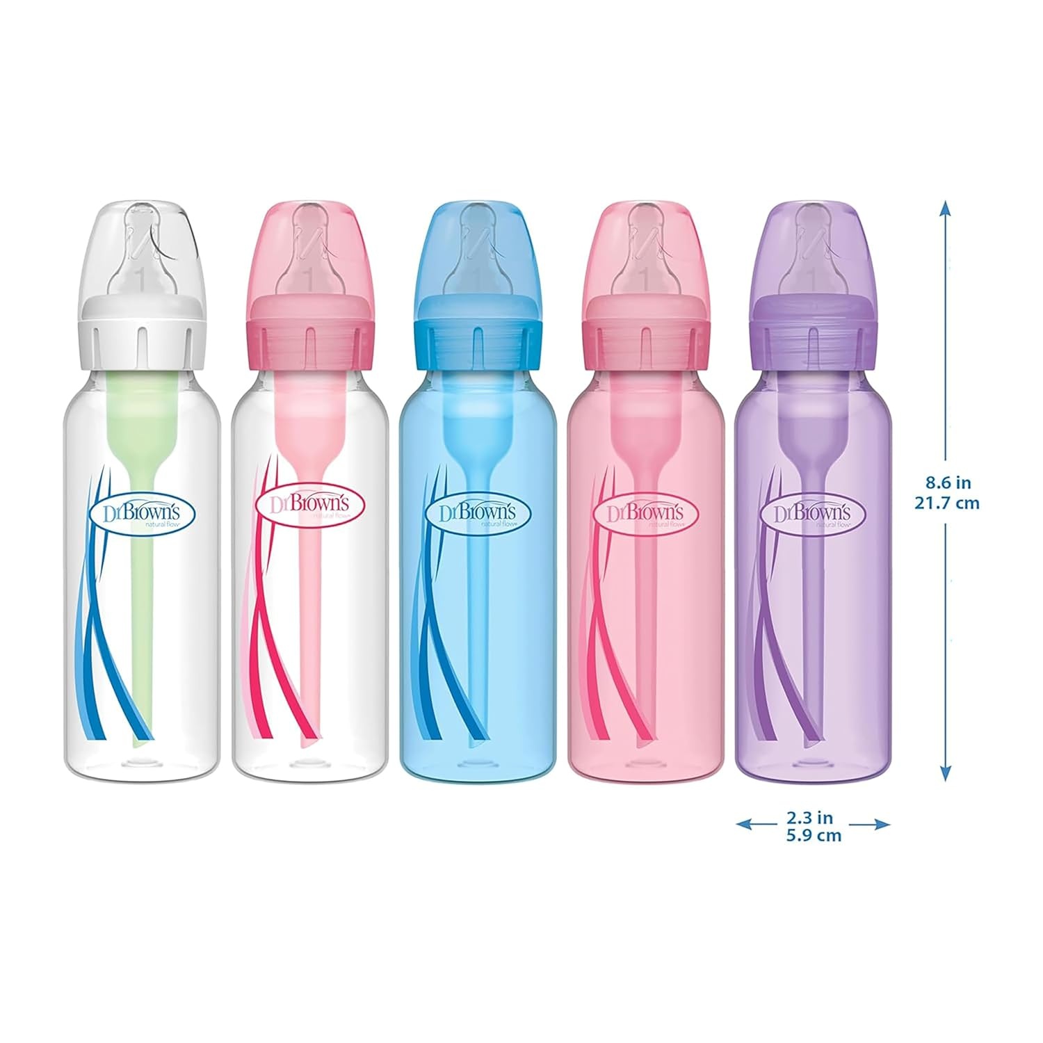 image:imageDr Browns Feeding Support Pillow with Cover Light Gray amp Natural Flow AntiColic Options Narrow Baby Bottle 8 oz250 mL 0m 4 Pack