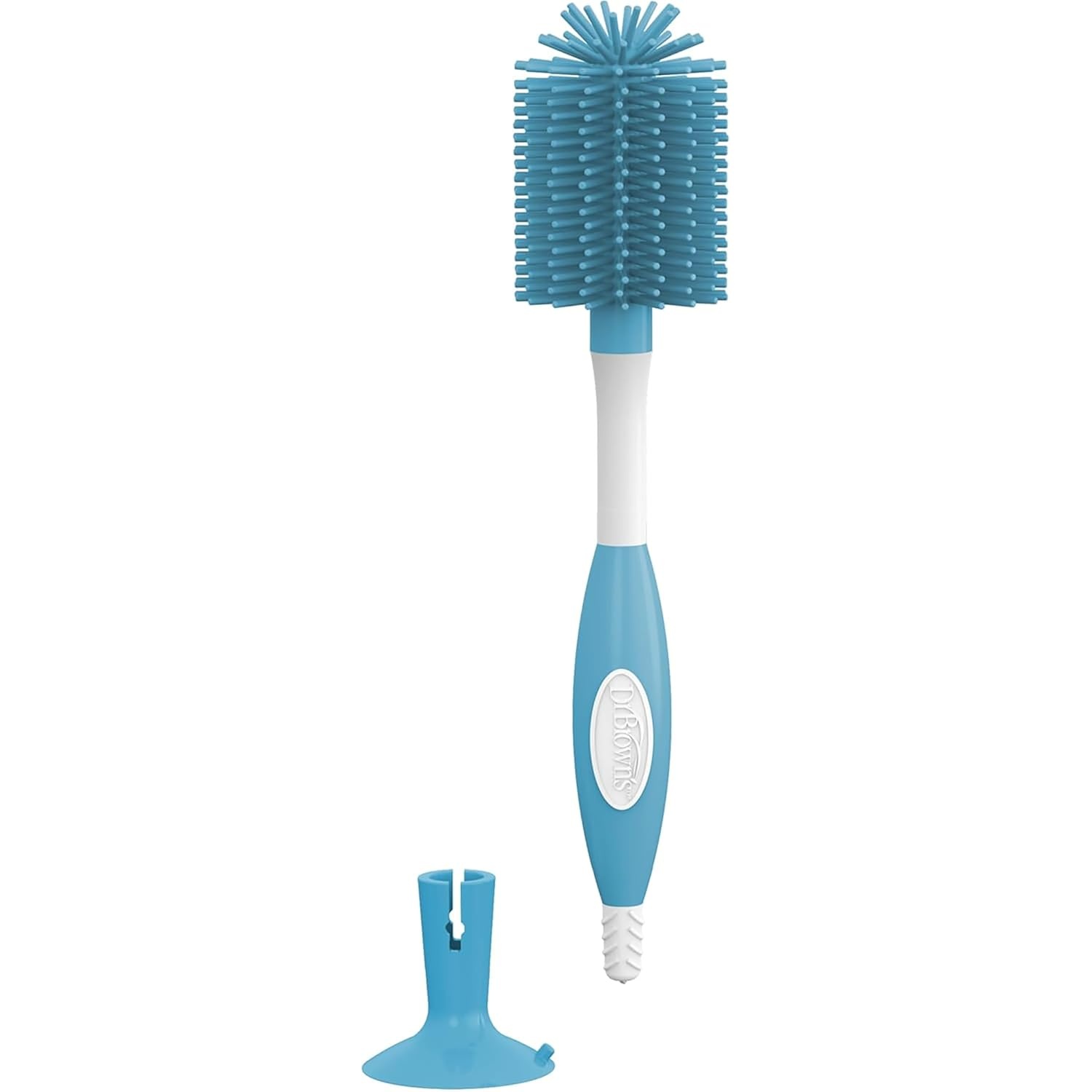 image:imageDr Browns Feeding Support Pillow with Cover Light Gray amp Soft Touch Baby Bottle Cleaning Brush Blue 1Pack amp Dishwasher Basket for Small Baby Bottle Parts Blue