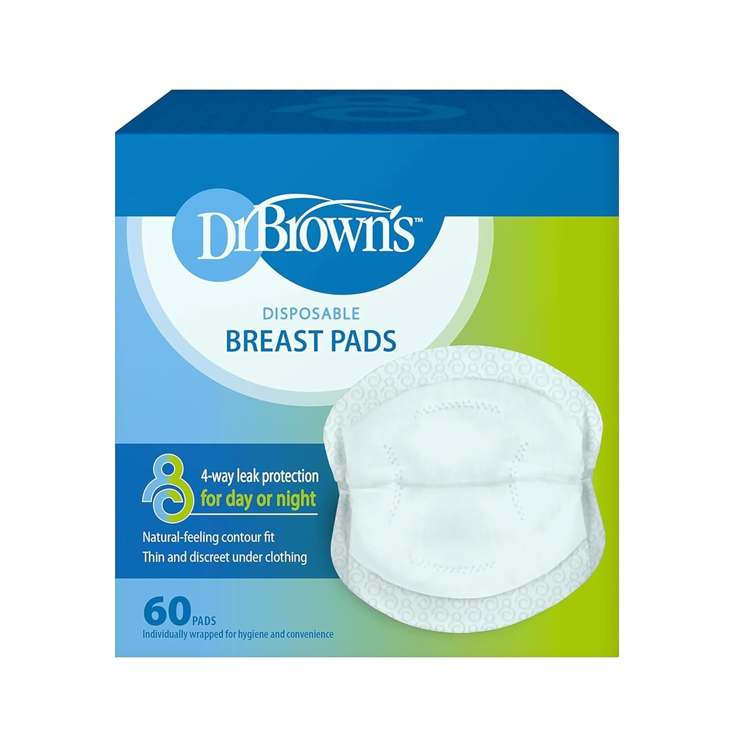image:imageDr Browns Feeding Support Pillow with Cover Storm Green amp Breastfeeding Nipple Shields 24mm amp Disposable Breast Pads 60pk