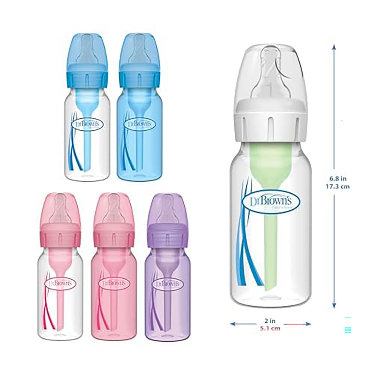 image:imageDr Browns Feeding Support Pillow with Cover Storm Green amp Natural Flow AntiColic Options Narrow Baby Bottle 4 oz120 mL 0m 4 Pack