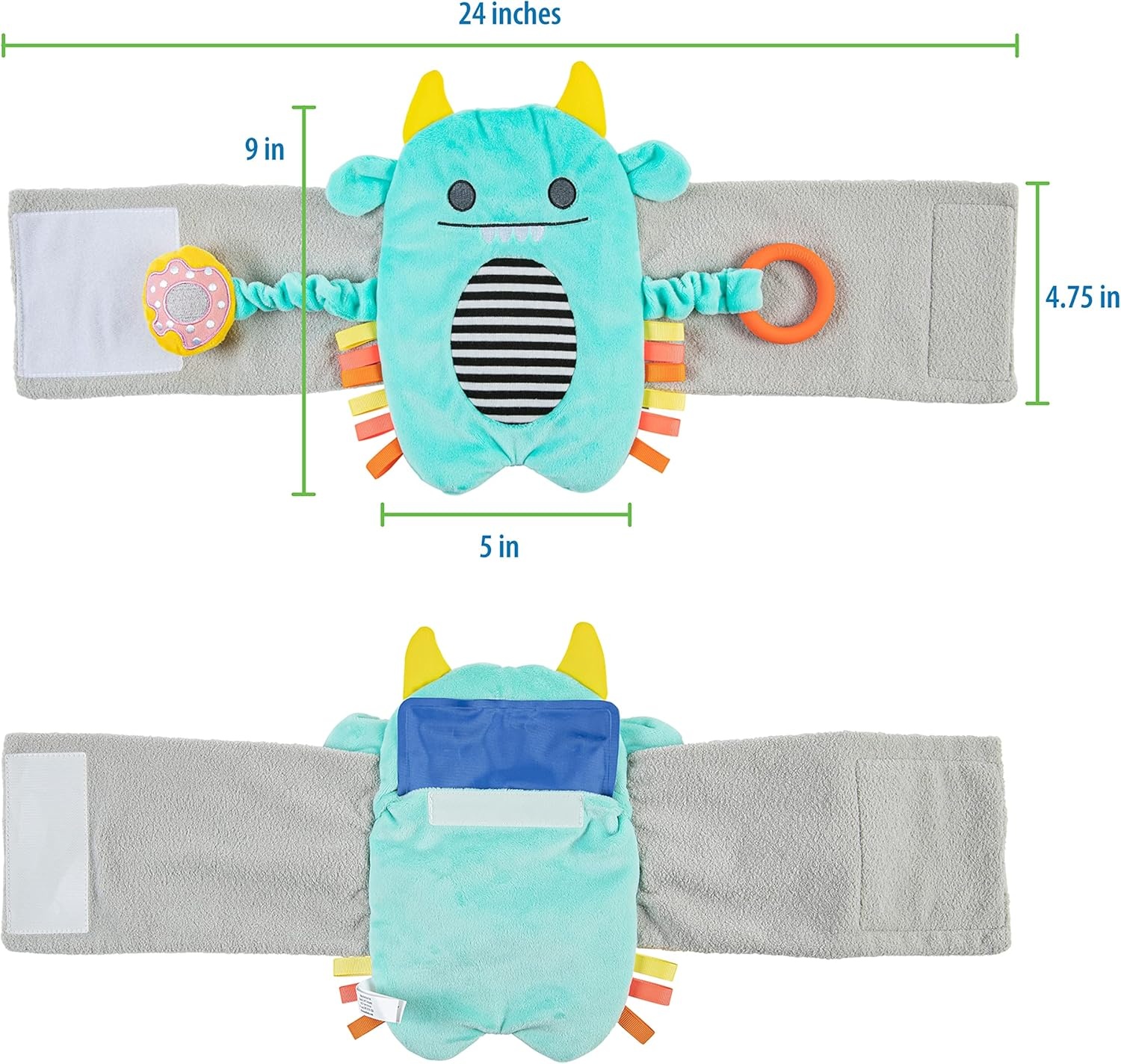 image:imageDr Browns Gripebelt Heated Belly Band Soothe Babys Tummy with Gentle Warmth and Compression Monster 3m BlueBlue Monster