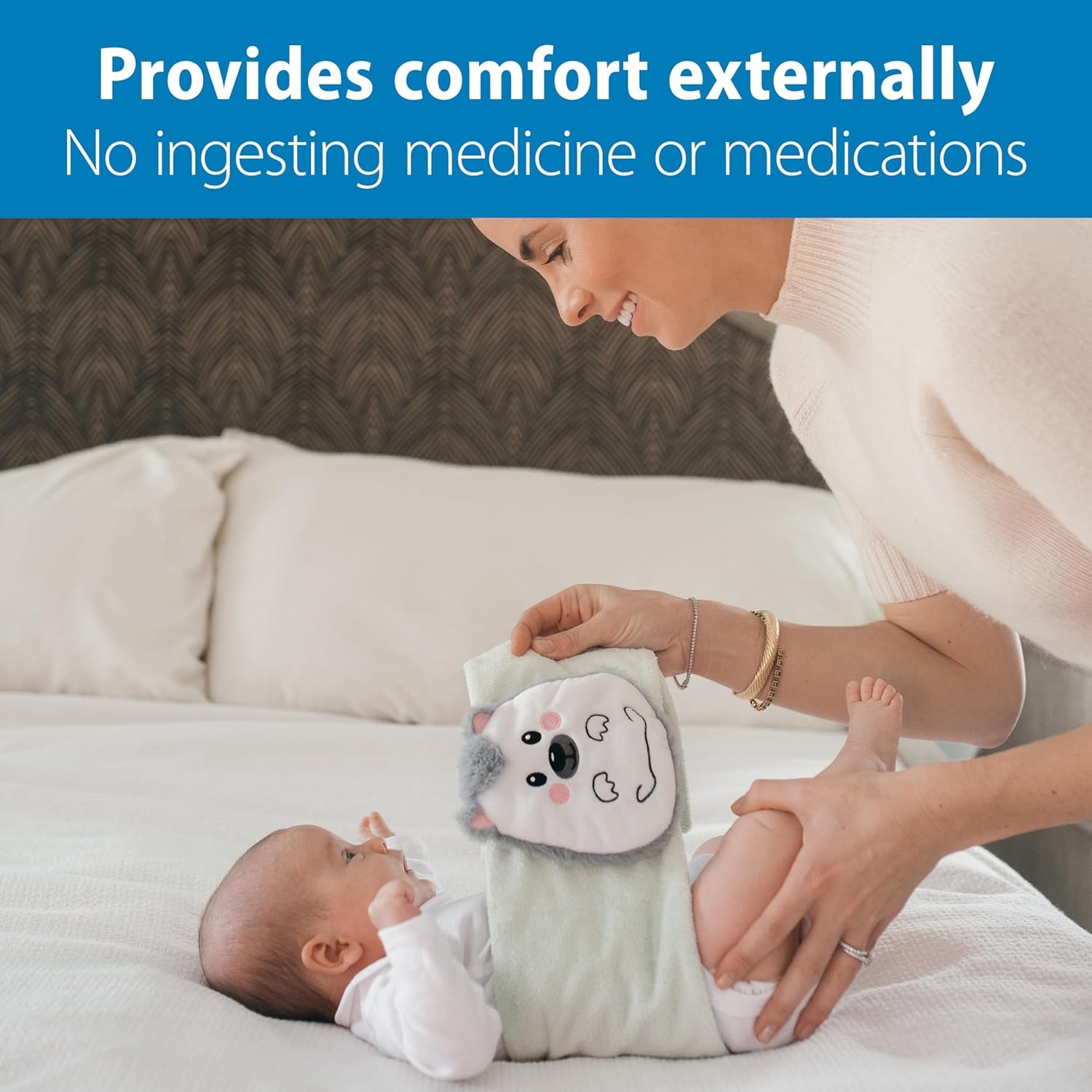 image:imageDr Browns Gripebelt Heated Belly Band Soothe Babys Tummy with Gentle Warmth and Compression Monster 3m BlueHedgehog