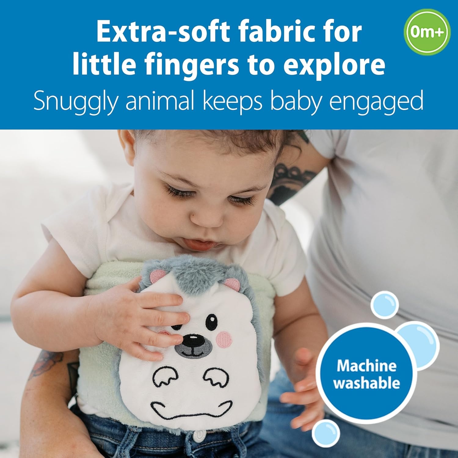 image:imageDr Browns Gripebelt Heated Belly Band Soothe Babys Tummy with Gentle Warmth and Compression Monster 3m BlueHedgehog