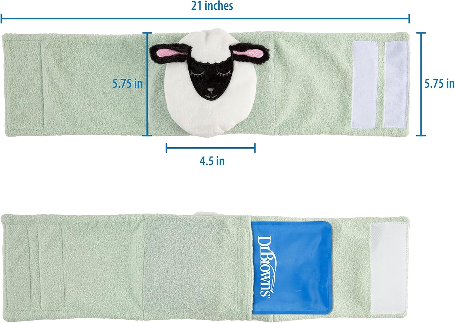 image:imageDr Browns Gripebelt Heated Belly Band Soothe Babys Tummy with Gentle Warmth and Compression Monster 3m BlueLamb