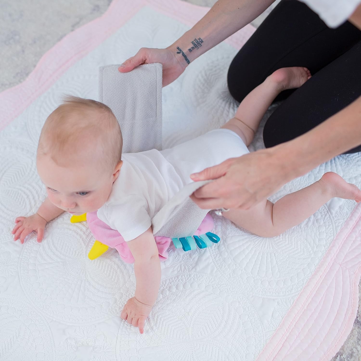 image:imageDr Browns Gripebelt Heated Belly Band Soothe Babys Tummy with Gentle Warmth and Compression Monster 3m BluePink Monster