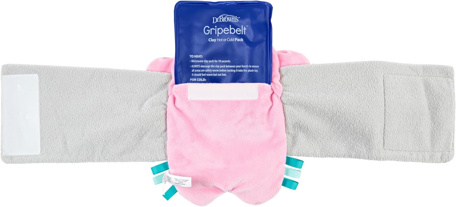 image:imageDr Browns Gripebelt Heated Belly Band Soothe Babys Tummy with Gentle Warmth and Compression Monster 3m BluePink Monster
